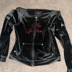 RARE Deadstocked Jordan Velvet Zip Up Wide Neck Track Jacket